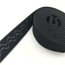 Custom white black colorful anti slip silicone gripper bra elastic tape elastic with silicone for underwear and clothing